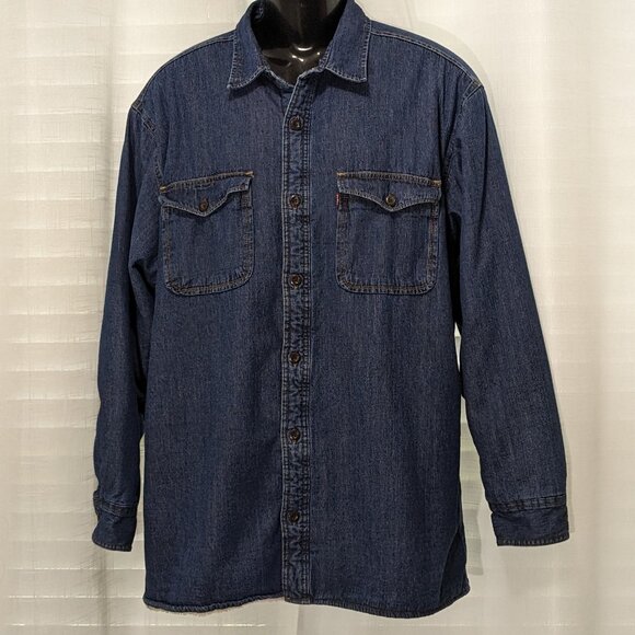 Levi's Other - LEVIS Haywood Mens Shirt Jacket Sherpa Lined Button Up Coat Denim Shacket XL